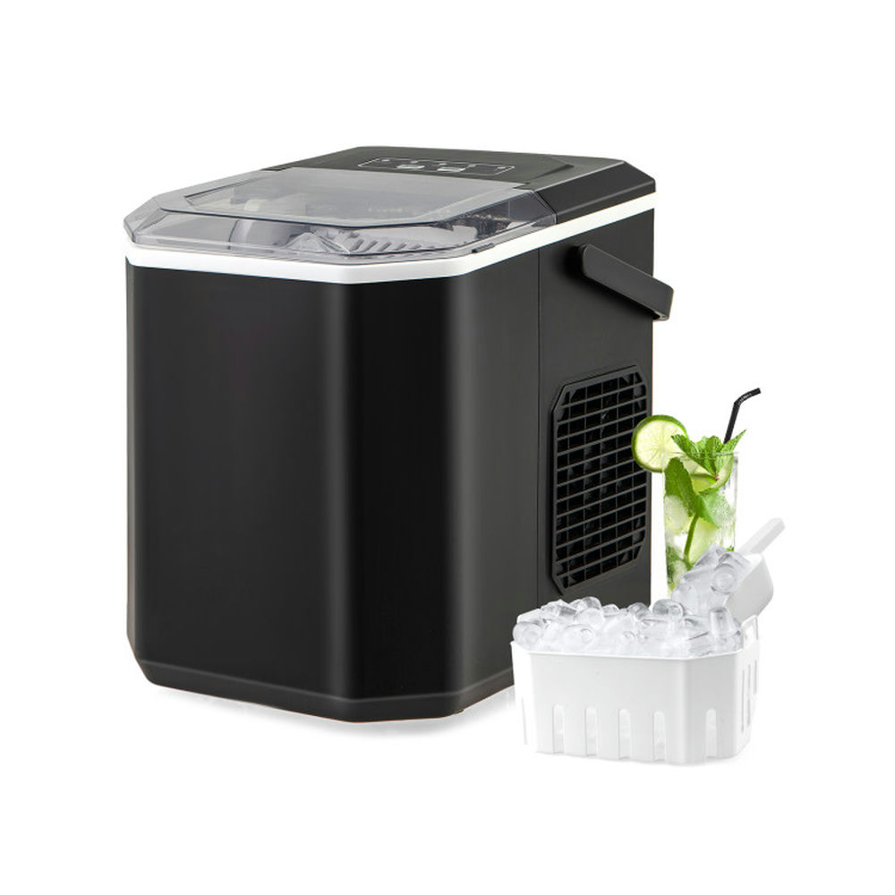 Barara King Ice Makers, Ice Making Ice Maker Machine,Ice Maker Countertop with Self-Cleaning for Home Kitchen Office Party-Black